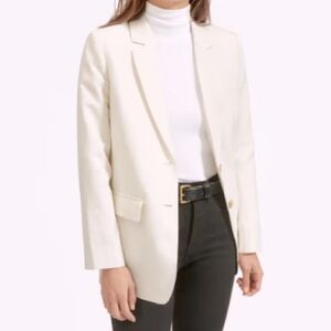 Everlane Cotton-Linen Blazer Bone Size 4